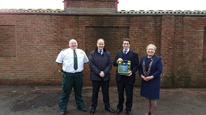 Photo shows (l-r) Dave Jones, Kevin Hollinrake, Guy Armitage and Coun Sonja Crisp, the Lord Mayor of York.